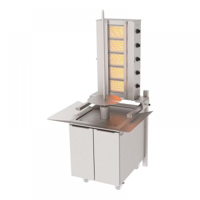 Atalay ADG-5DS Duvara Monteli Hareketli Alt Arabalı Döner Sabit Makinesi, 5 Radyanlı, Doğalgazlı