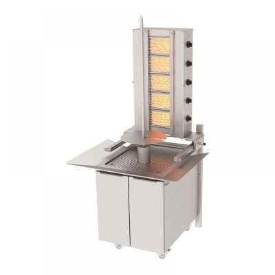 Atalay ADG-5D Alttan Motorlu Arabalı Döner Makinesi, 5 Radyanlı, Doğalgazlı