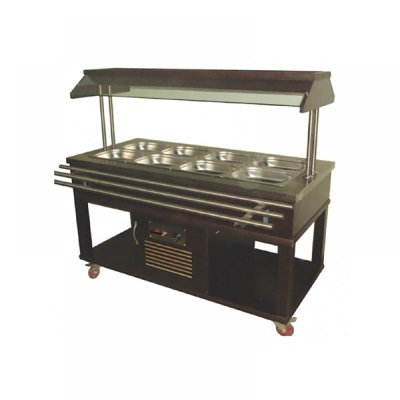 Atalay Elektrikli Benmari 4 Küvet Kapasiteli 150x70x140 ASBM-04 (GN Küvetler Hariçtir)