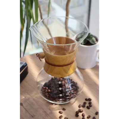 Horecamark Ahşap Boyunlu Chemex Demleme Ekipmanı - 800 ml