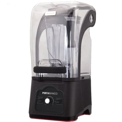 Portabianco 1280K Manuel Bar Blender, Gürültü Önleyici Kapaklı, 2.5 L, 1680 W, Siyah