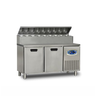 Dampak 2 Kapılı Pizza Hazırlık Buzdolabı Alçak Model  150x70x109 cm 320 Lt.