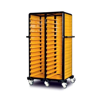 Gastrolley 150 İkili Servis Tepsi Arabası, 2 Yanı ve Arkası Kapalı, 101x71x174 cm
