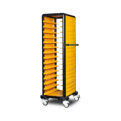 Gastrolley 150 Tekli Servis Tepsi Arabası, 2 Yanı Kapalı, 57x71x174 cm