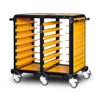 Gastrolley 75 İkili Servis Tepsi Arabası, 2 Yanı Kapalı, 101x71x99 cm