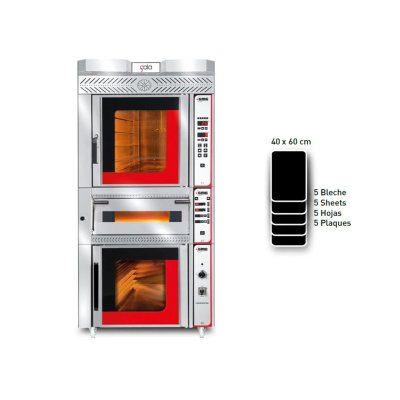 GMG Gala Serisi Gala5+Kp6 5 Tepsi Patisserie Fırını 1 Kat Taş Tabanlı Konveksiyonel Fırın 