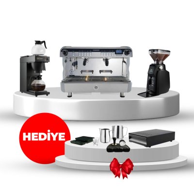 Horecamark Casadio Set, Casadio NETTUNO A2 TC, Casadio Kahve Değirmeni, HRC120-2 Çift Potlu Filtre Kahve Makinesi, Horecamark Barista PRO SET