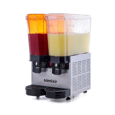 Samixir 40.SSI Klasik Twin Soğuk İçecek Dispenseri, 20+20 L, Fıskiyeli, Inox
