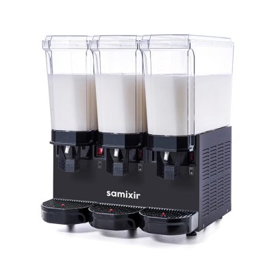 Samixir 60.MMMB Triple Klasik Karıştırıcılı Soğuk İçecek Dispenseri, 20+20+20 L, Siyah