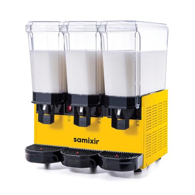 Samixir 60.MMMY Triple Klasik Karıştırıcılı Soğuk İçecek Dispenseri, 20+20+20 L, Sarı