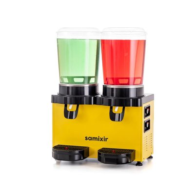 Samixir MM20.AY Panaromik Twin Soğuk İçecek Dispenseri, 10 L+10 L, Sarı