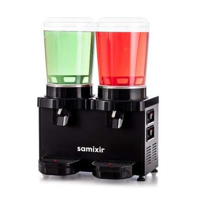 Samixir MM20.AB Panaromik Twin Soğuk İçecek Dispenseri, 10 L+10 L, Siyah