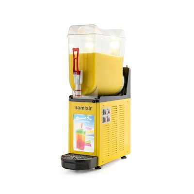 Samixir SLUSH12.YA Mono Allure Ice Slush Granita Milkshake ve Soğuk Meyve Suyu Dispenseri, 12 L, Sarı