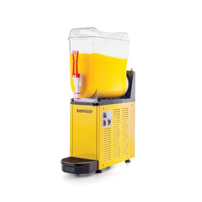 Samixir SLUSH12.Y Mono Ice Slush Granita Milkshake ve Soğuk Meyve Suyu Dispenseri, 12 L, Sarı
