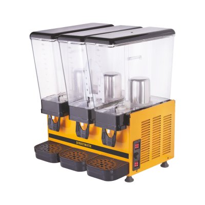 Şerbetmatik Üçlü Fıskiye + Fıskiye + Karıştırıcı Şerbet+Şerbet+Ayran Makinesi 20+20+20 Litre (60 lt) 