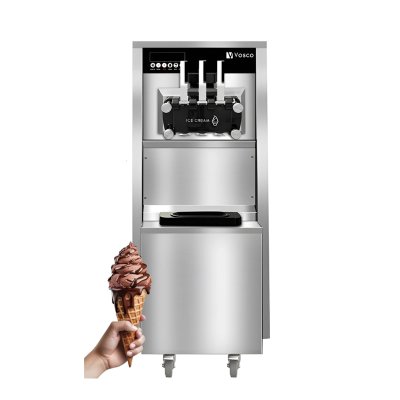 Vosco Pro Silver Soft Dondurma Makinesi (Üç Kollu)