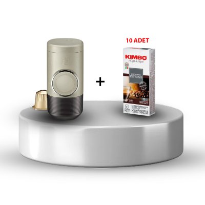 Wacaco Minipresso NS2, Kimbo Intenso Nespresso Uyumlu Kapsül Kahve 10 x 10'lu Avantajlı Paket