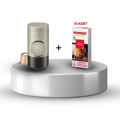 Wacaco Minipresso NS2, Kimbo Napoli Nespresso Uyumlu Kapsül Kahve 10 x 10'lu Avantajlı Paket